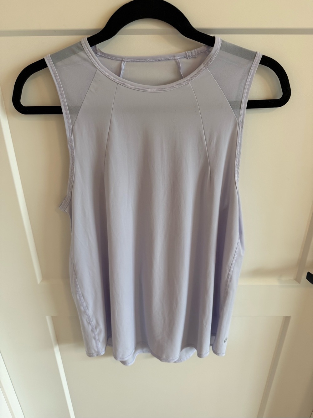Lululemon Light Purple Mesh Panel Sleeveless Workout Tank Top Relaxed Fit Size S - Picture 1 of 4